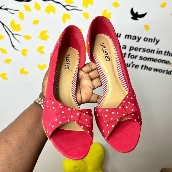 Unlisted A‎ Kenneth Cole Production Red Polka Dot Women’s Shoes - Picture 12 of 12